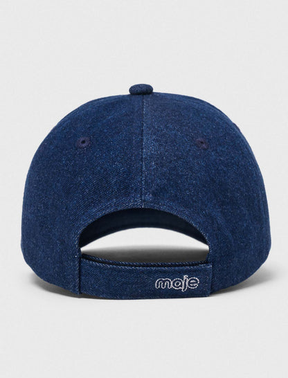 Raw denim cap with logo | Maje