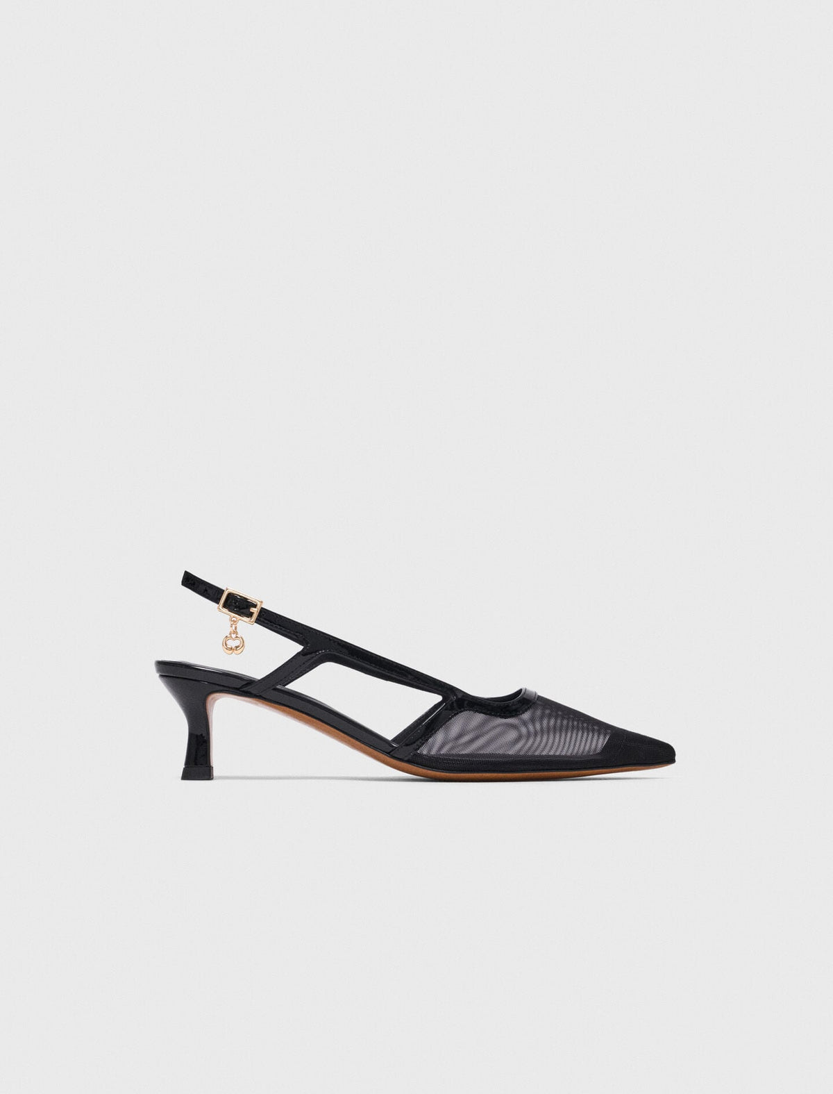 Leather and mesh slingbacks | Maje