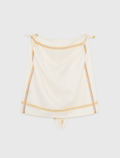 Patterned backless crop top | Maje