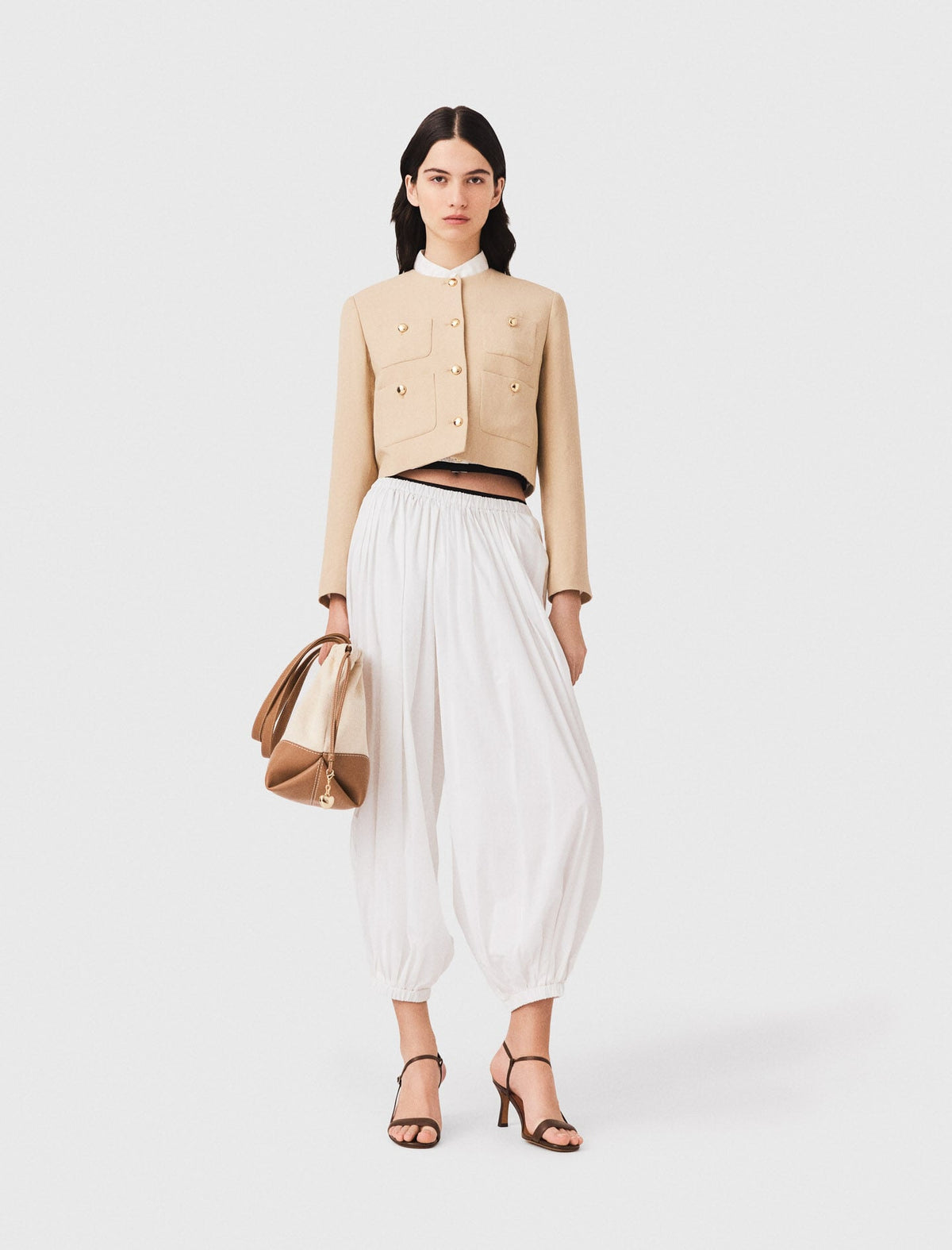Harem cotton trousers | Maje