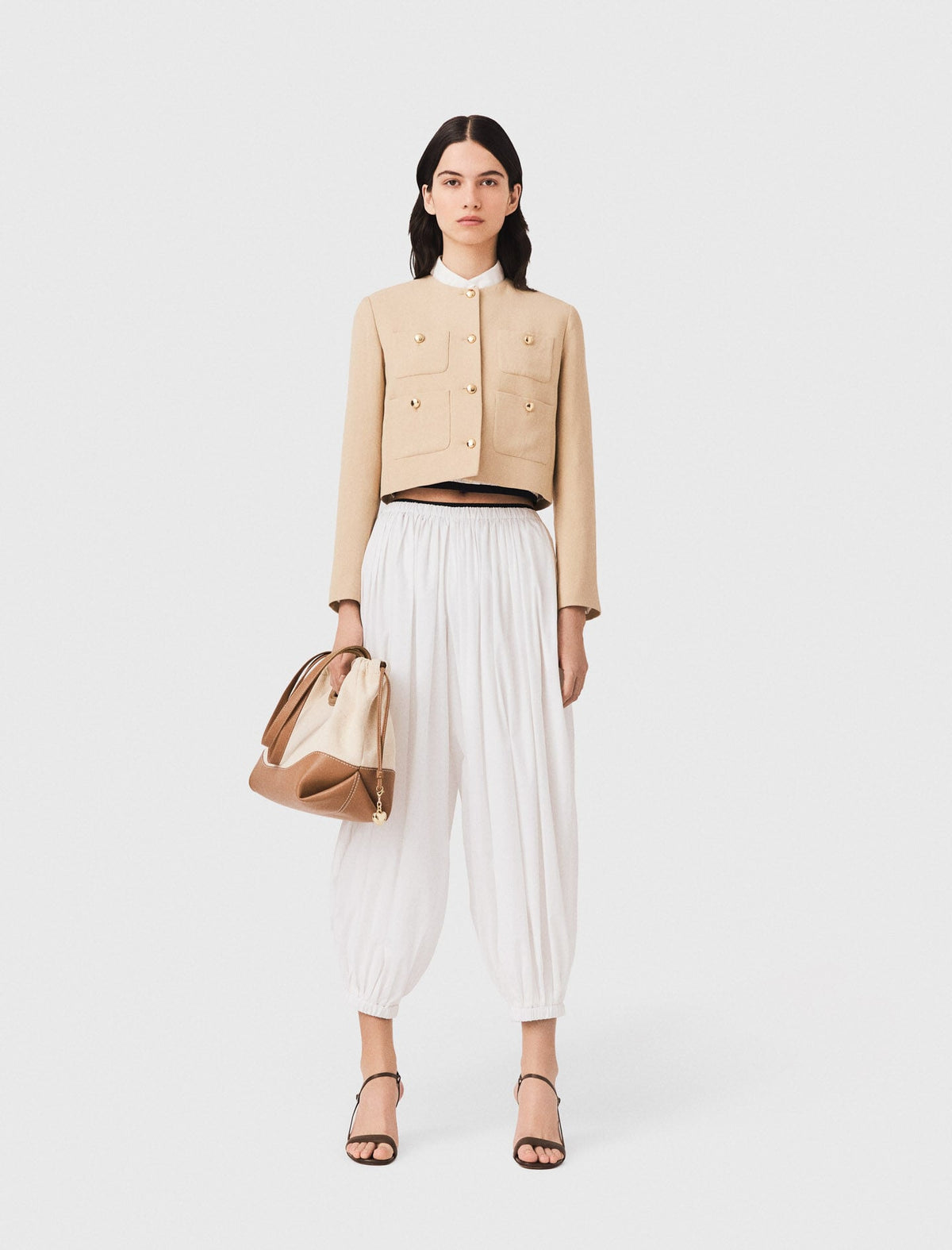 Harem cotton trousers | Maje