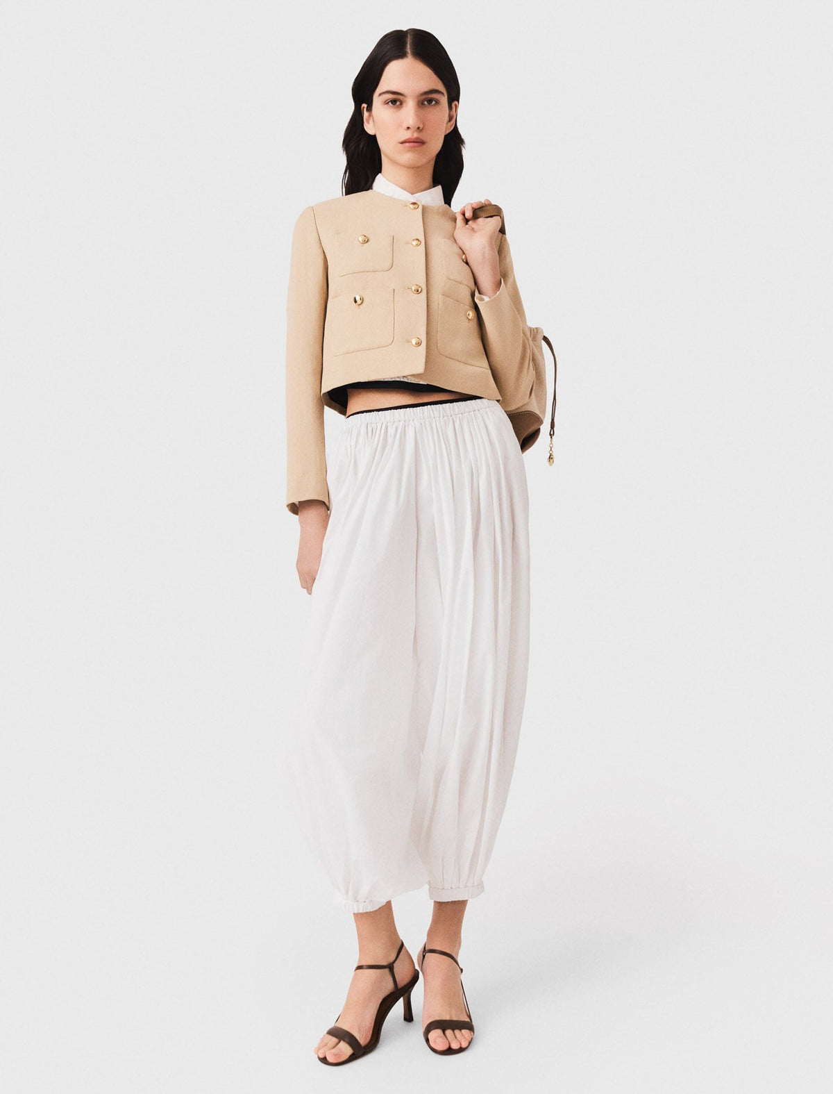 Harem cotton trousers | Maje