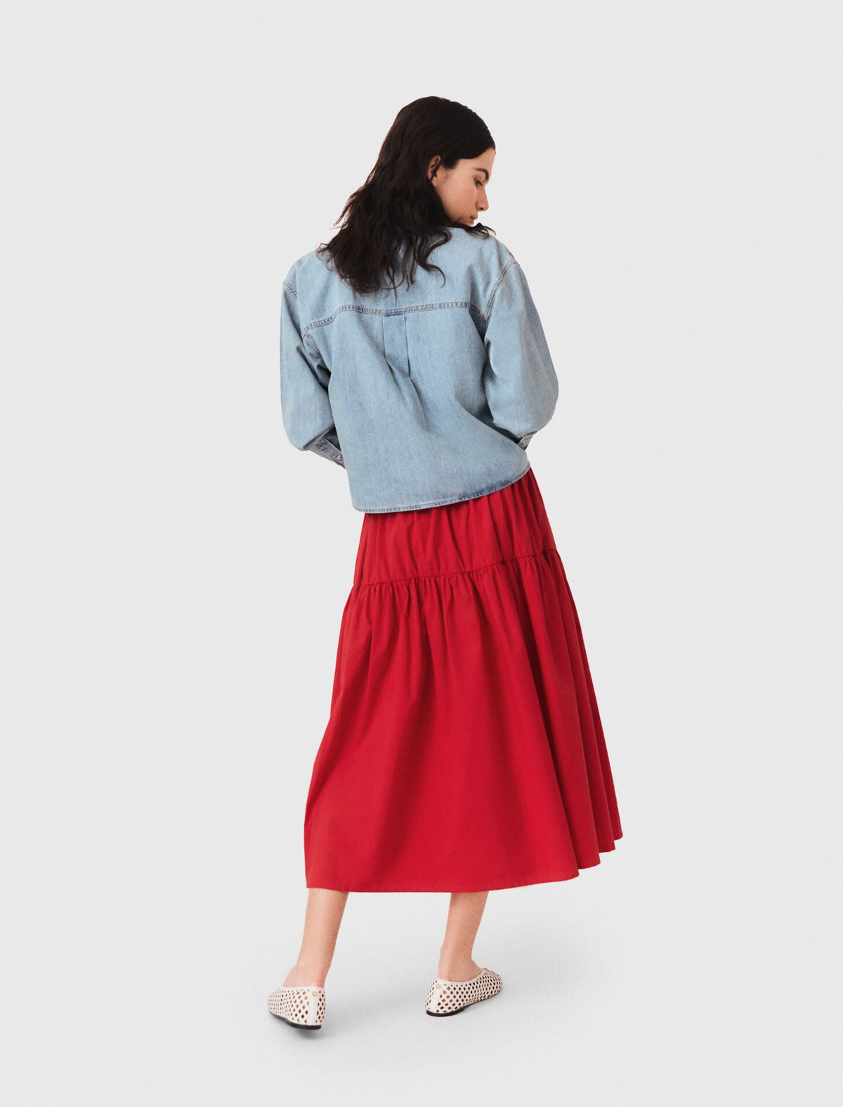 Long gathered skirt | Maje
