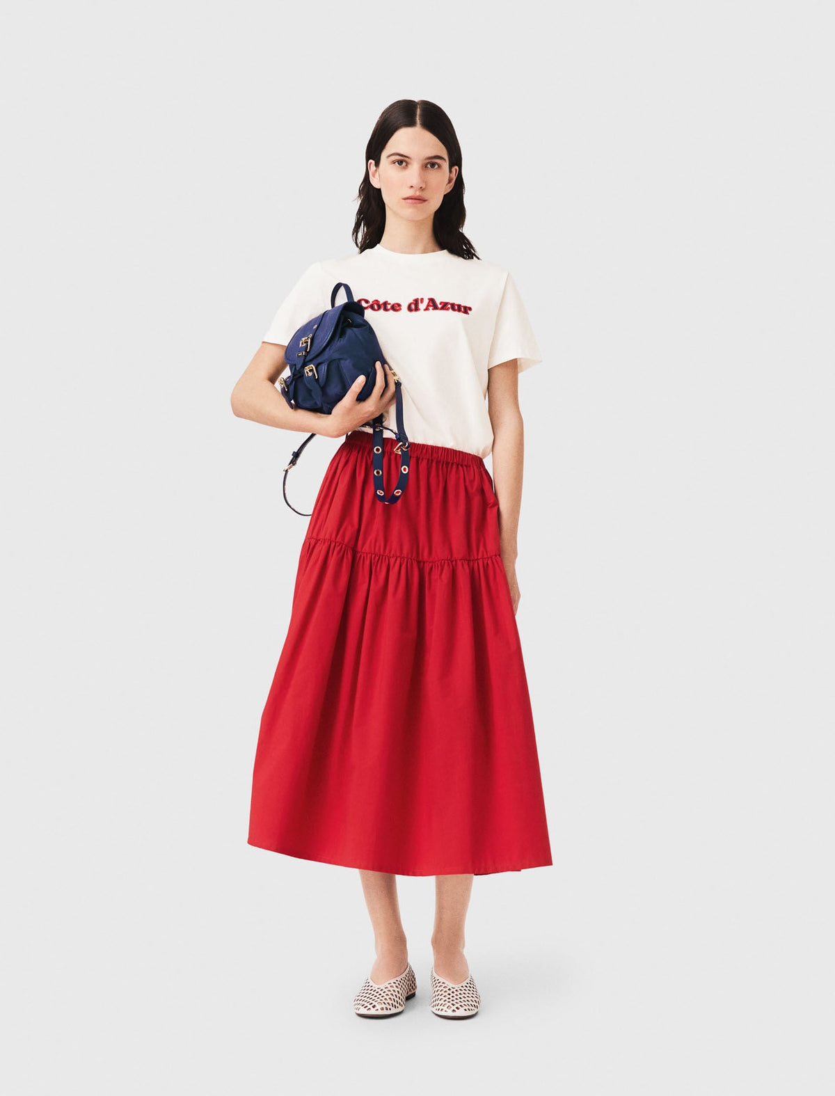 Long gathered skirt | Maje