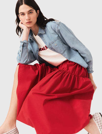 Long gathered skirt | Maje