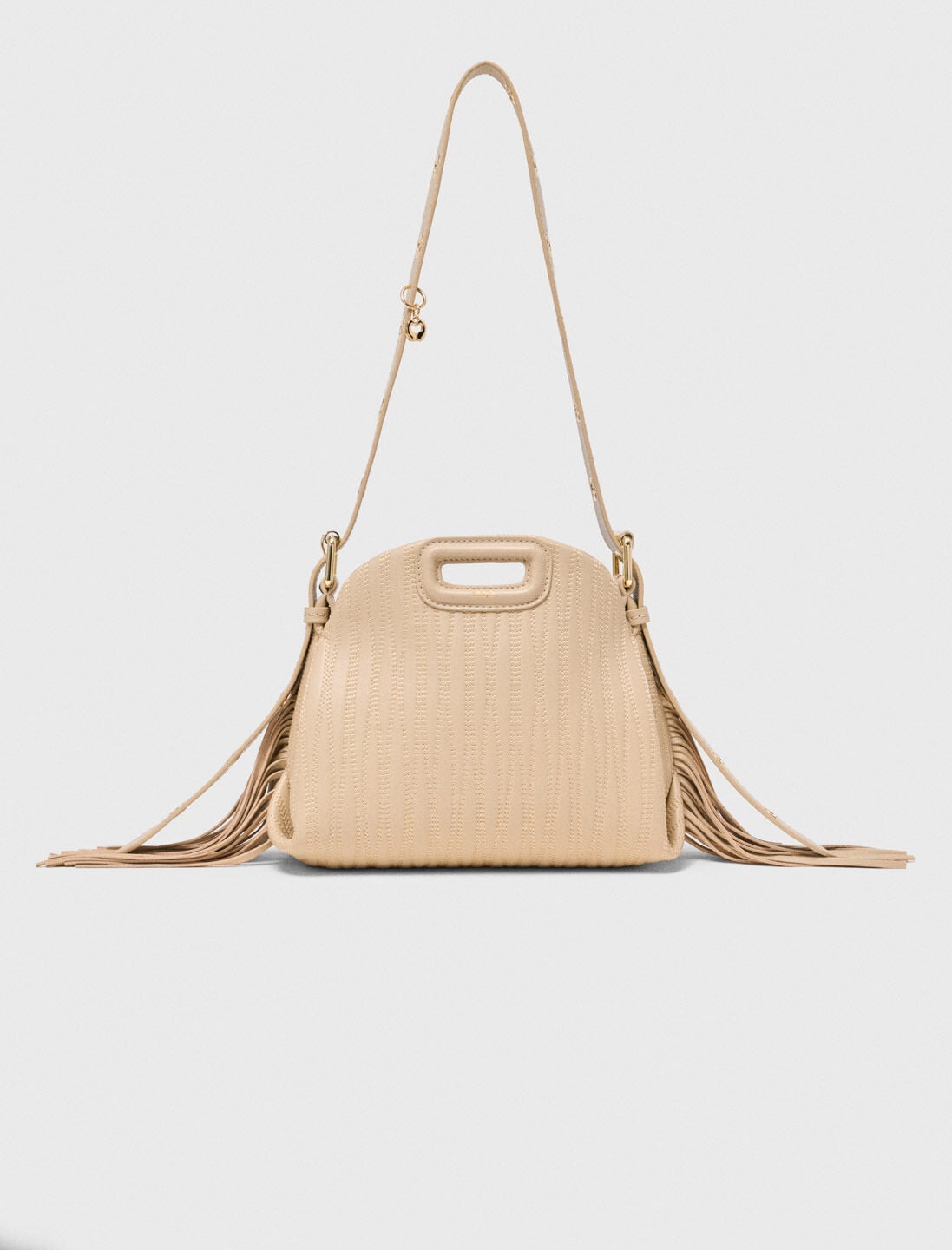 Stitched leather mini Miss M bag | Maje