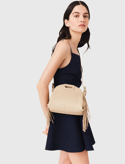 Stitched leather mini Miss M bag | Maje