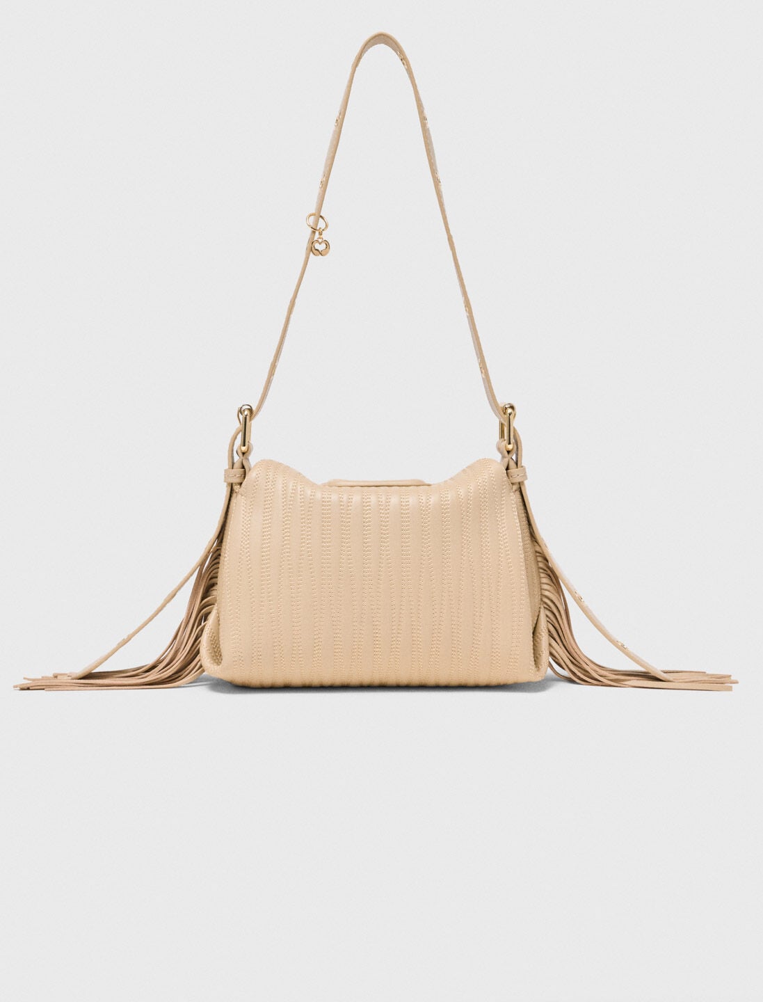 Stitched leather mini Miss M bag | Maje