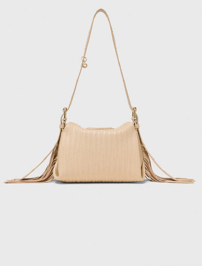 Stitched leather mini Miss M bag | Maje