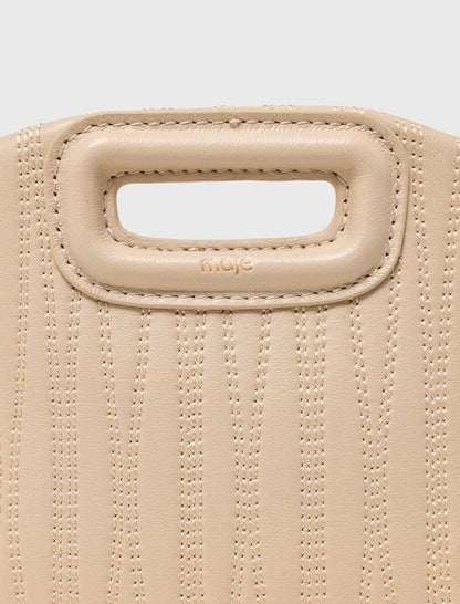 Stitched leather mini Miss M bag | Maje