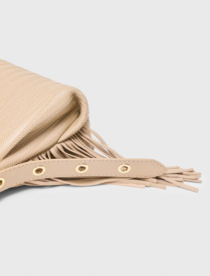 Stitched leather mini Miss M bag | Maje