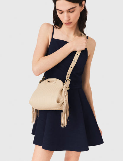Stitched leather mini Miss M bag | Maje