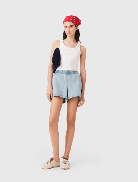 Floral denim shorts | Maje