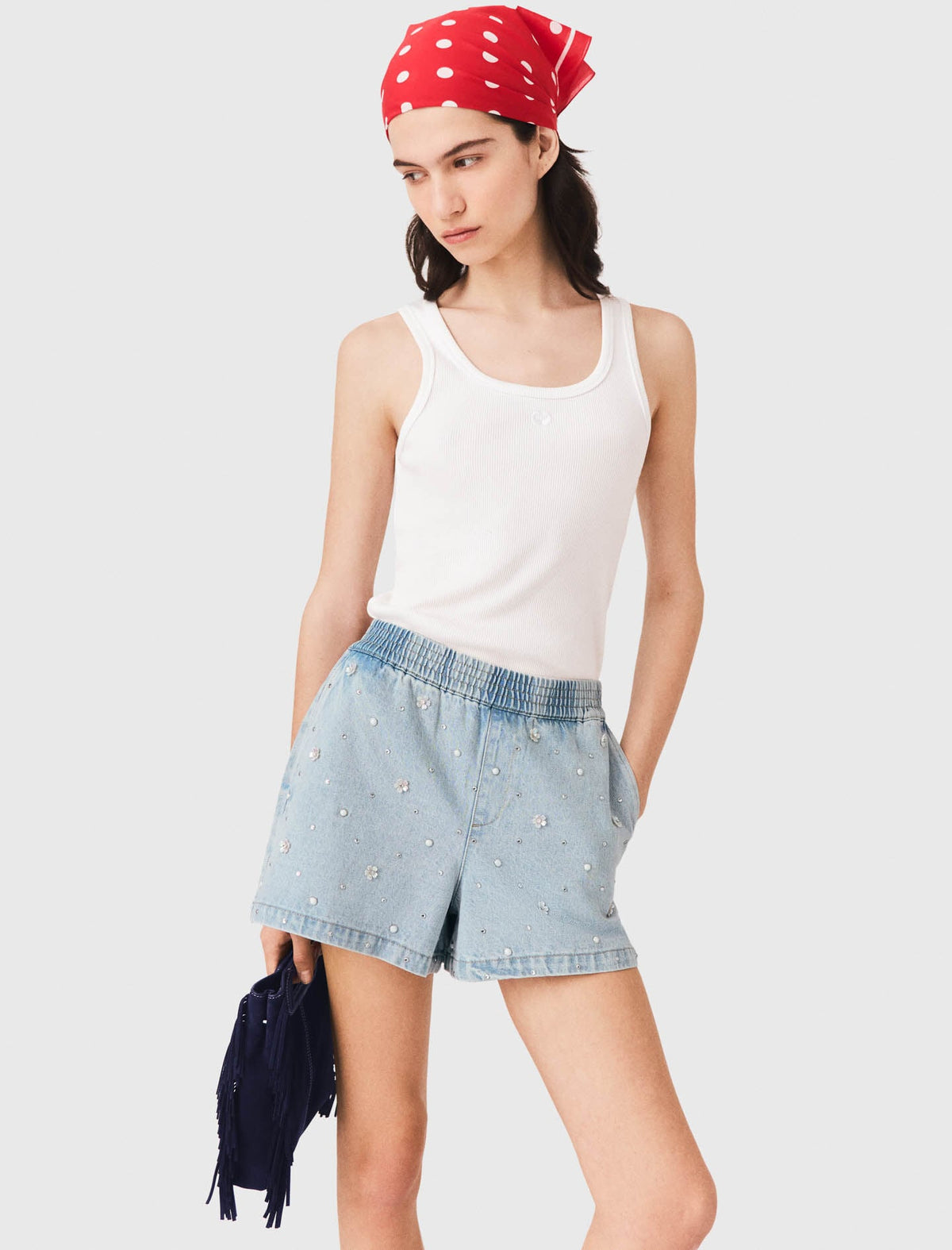 Floral denim shorts | Maje