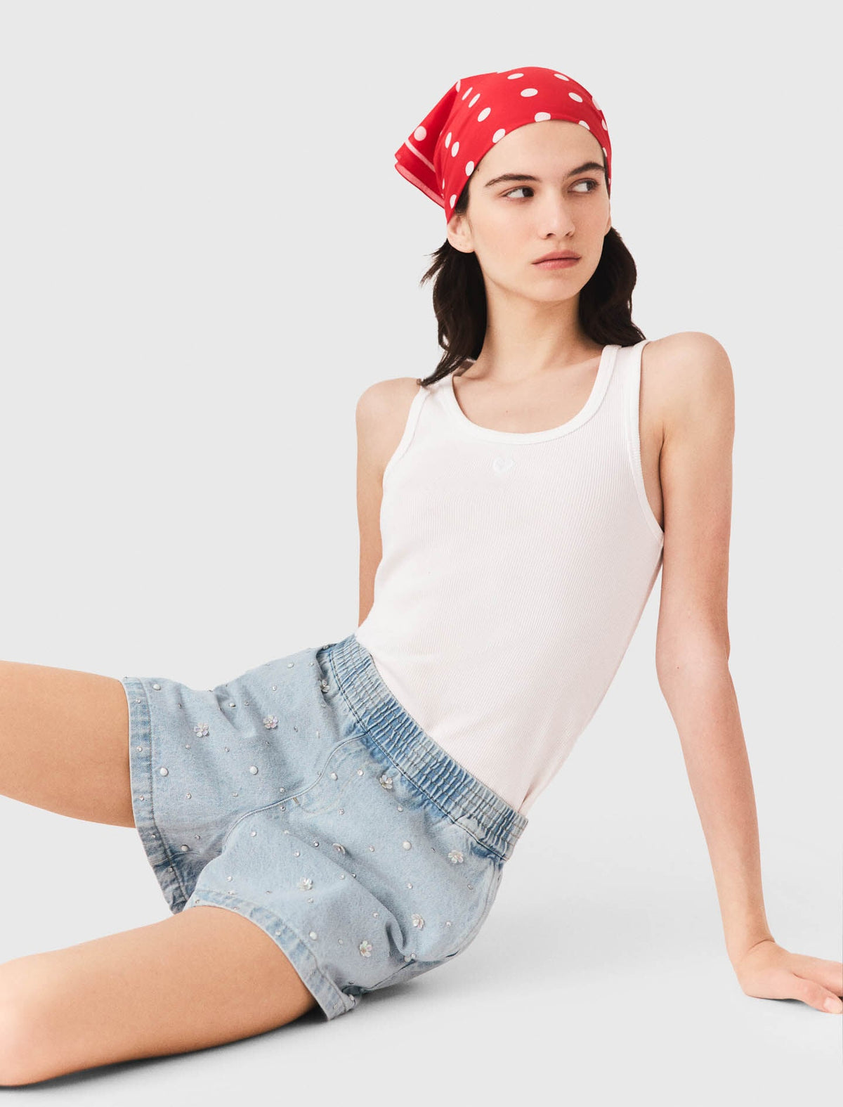 Floral denim shorts | Maje