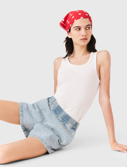 Floral denim shorts | Maje