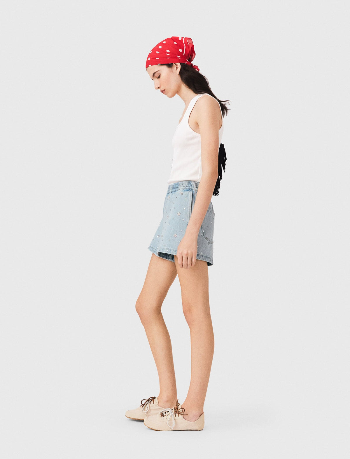 Floral denim shorts | Maje