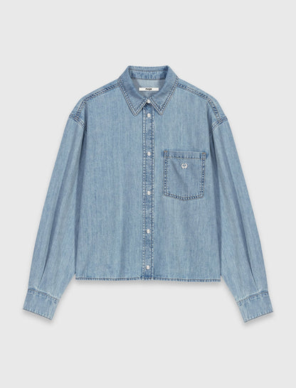 Denim shirt with logo | Maje