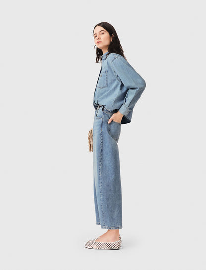 Denim shirt with logo | Maje