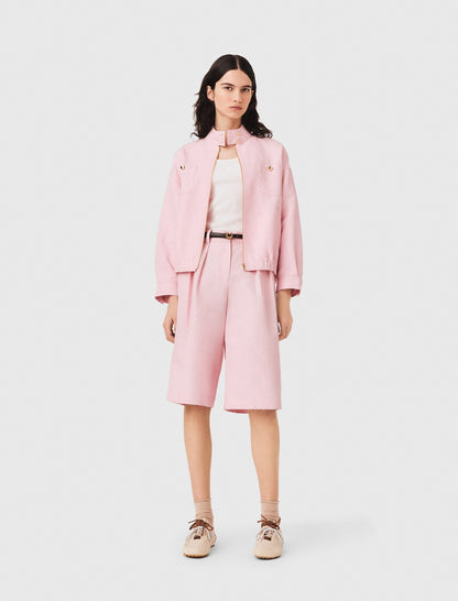Linen blend bomber jacket | Maje