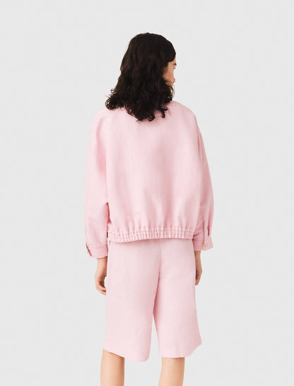 Linen blend bomber jacket | Maje