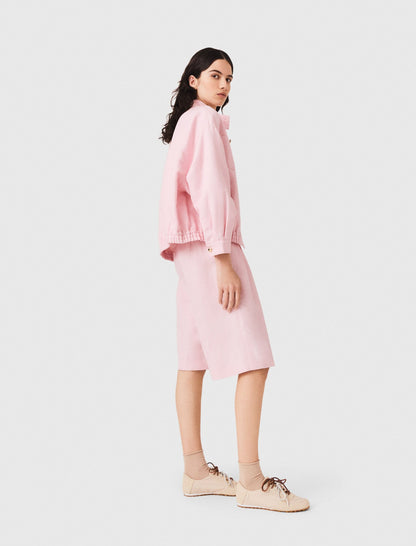 Linen blend bomber jacket | Maje