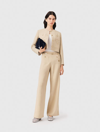 Linen blend suit trousers | Maje