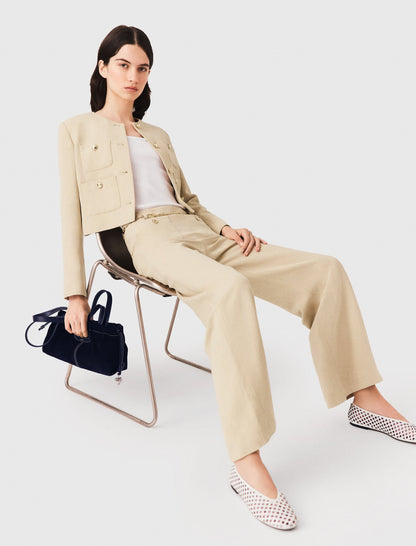 Linen blend suit trousers | Maje