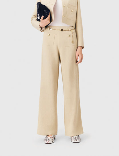 Linen blend suit trousers | Maje