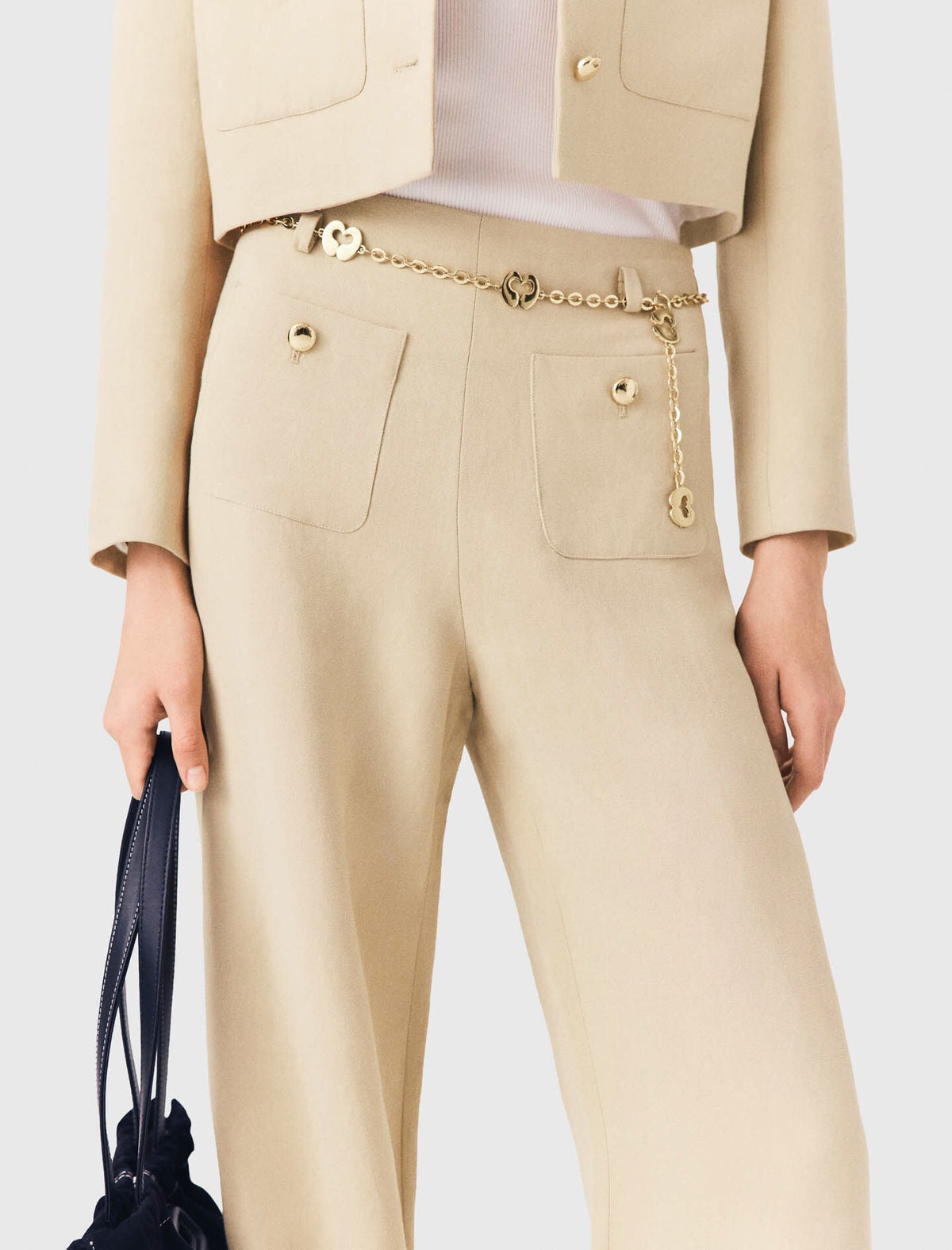Linen blend suit trousers | Maje