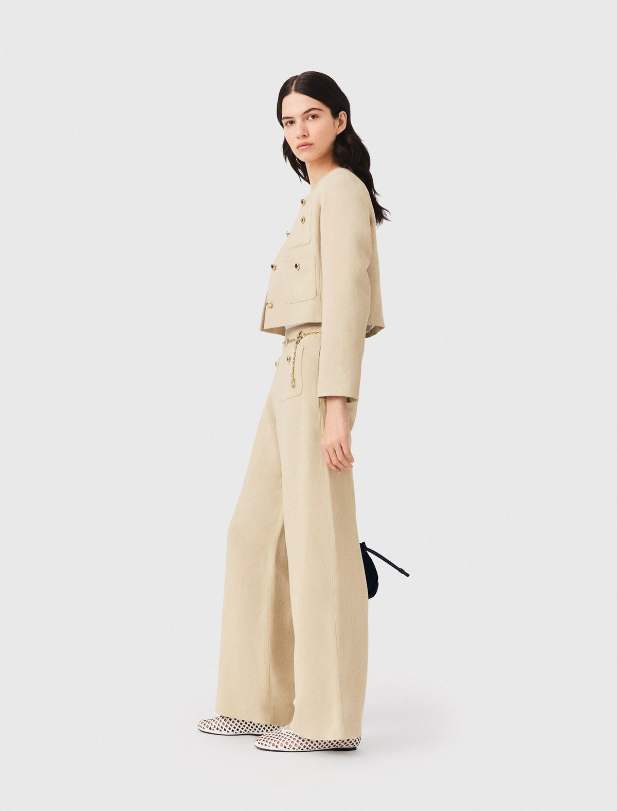 Linen blend suit trousers | Maje