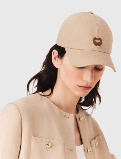 Linen blend cap with logo | Maje