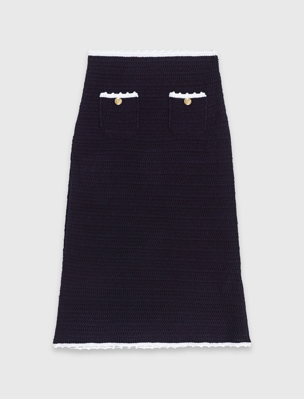 Midi skirt with crochet trim | Maje