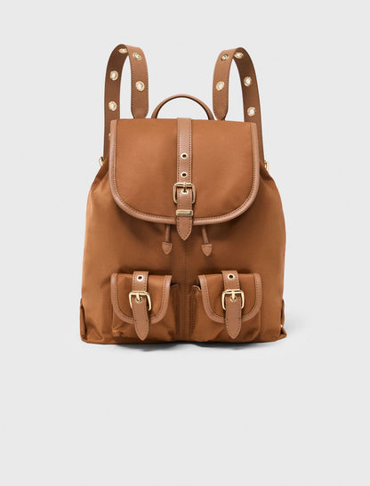 Leather and nylon backpack | Maje