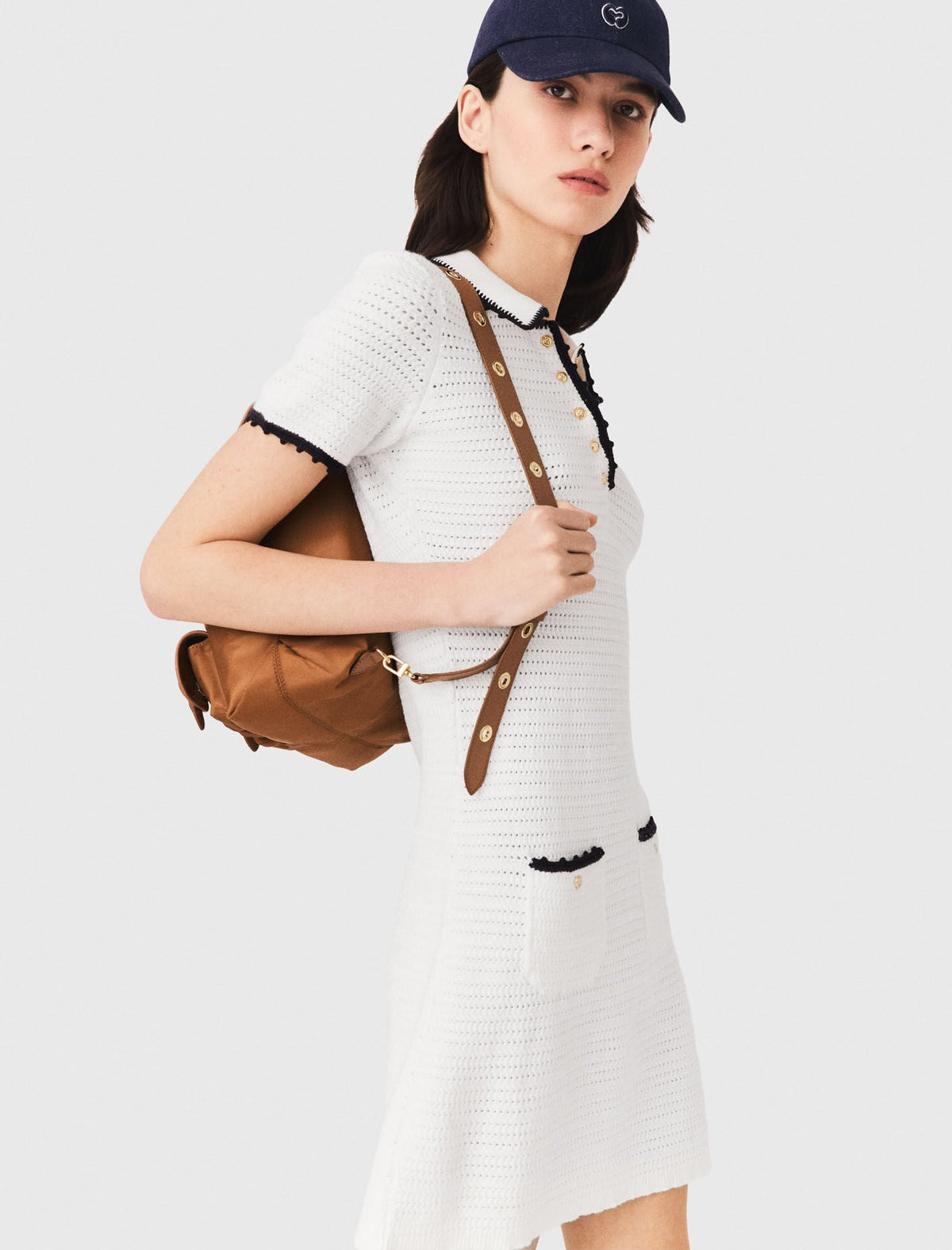 Leather and nylon backpack | Maje