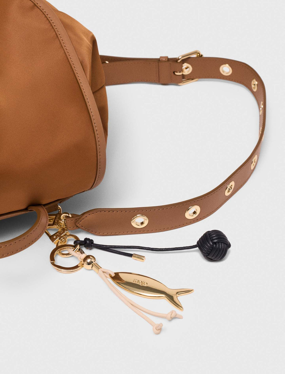 Leather and nylon backpack | Maje