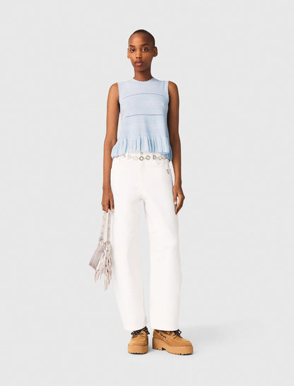 Ruffled knit top | Maje
