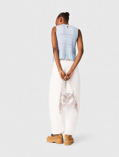 Ruffled knit top | Maje
