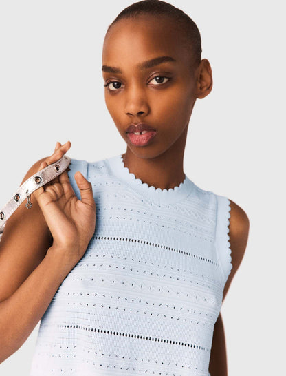 Ruffled knit top | Maje