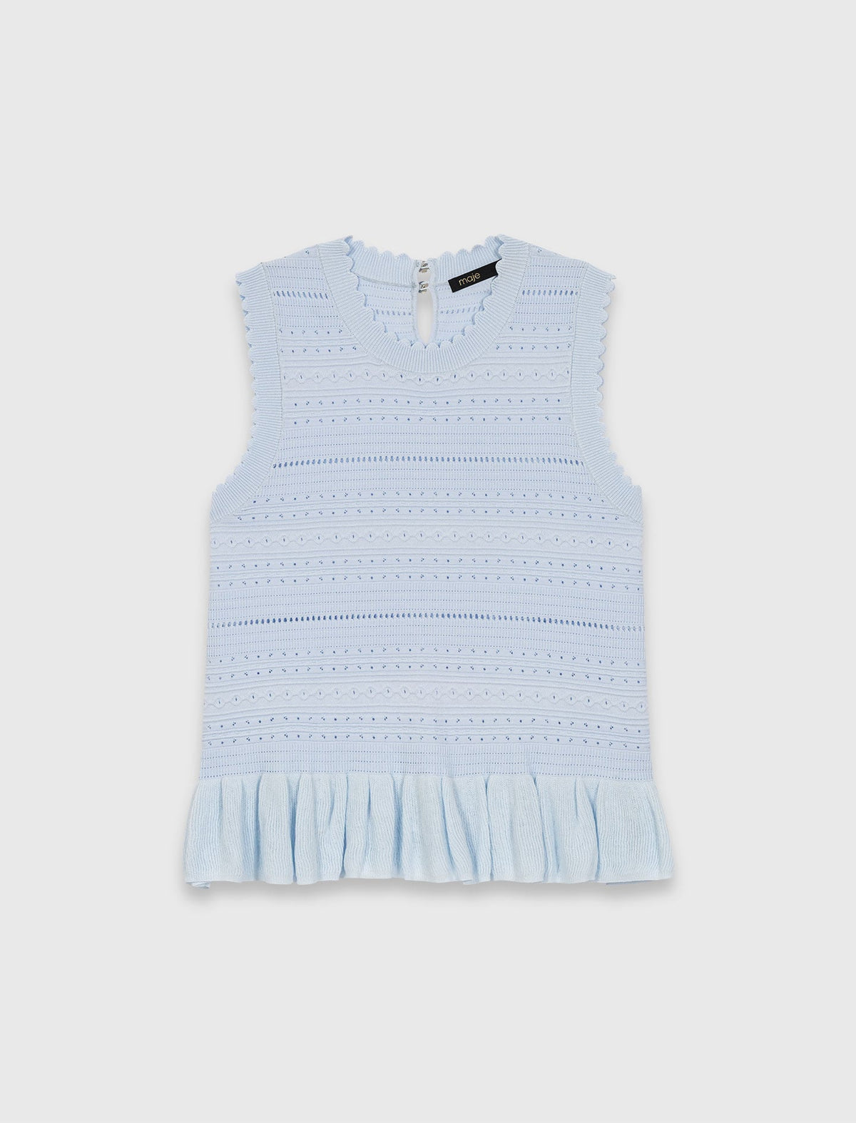 Ruffled knit top | Maje