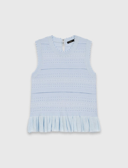 Ruffled knit top | Maje
