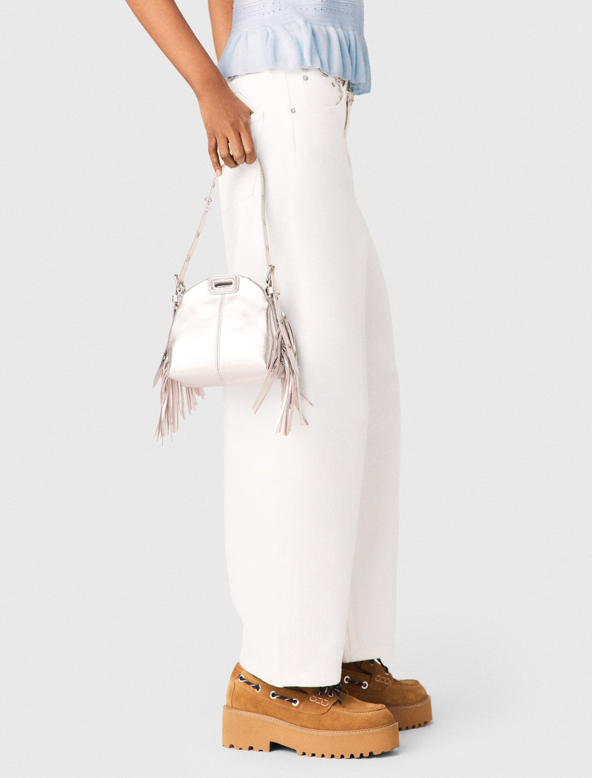 Ruffled knit top | Maje