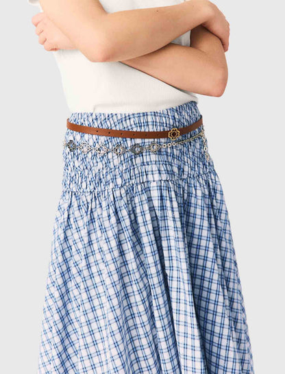 Rhinestone cotton maxi skirt | Maje