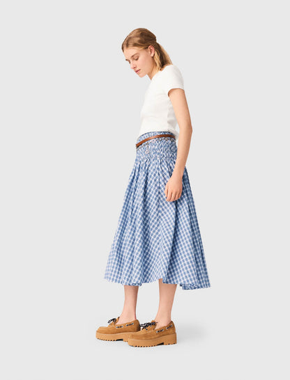 Rhinestone cotton maxi skirt | Maje