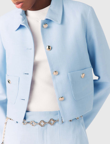 Short single-breasted jacket | Maje