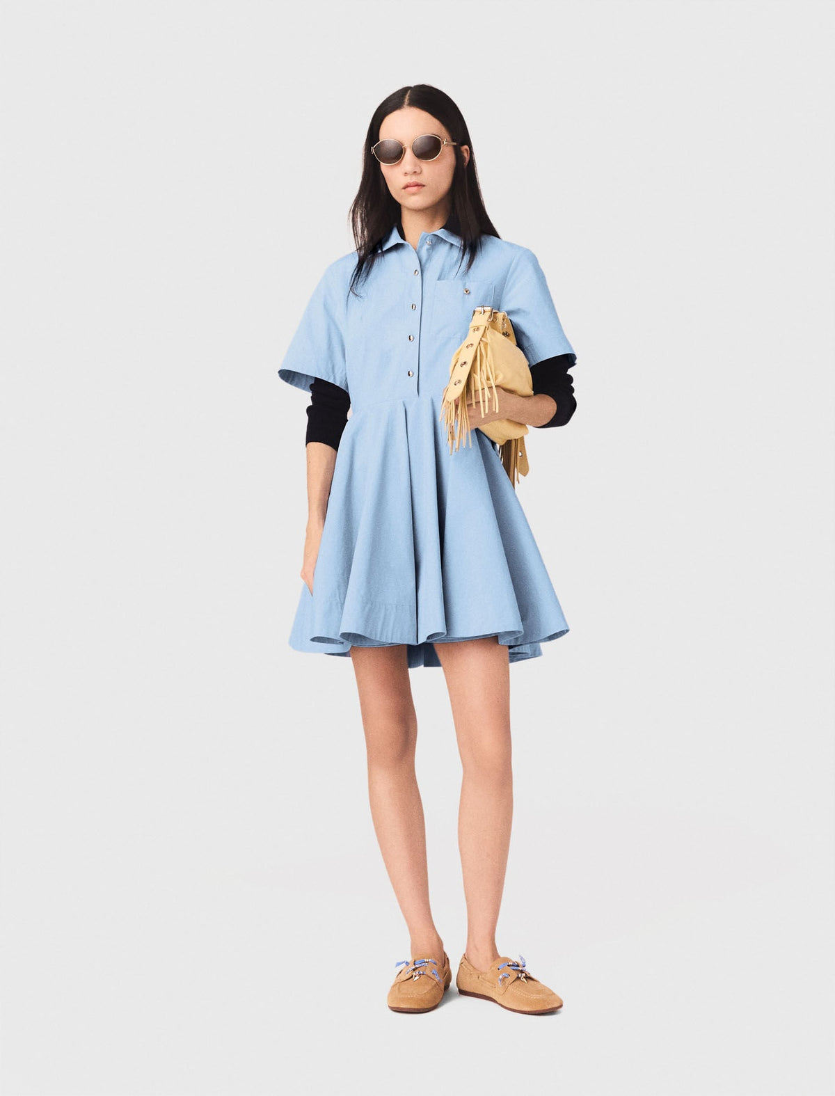 Flared shirt dress | Maje