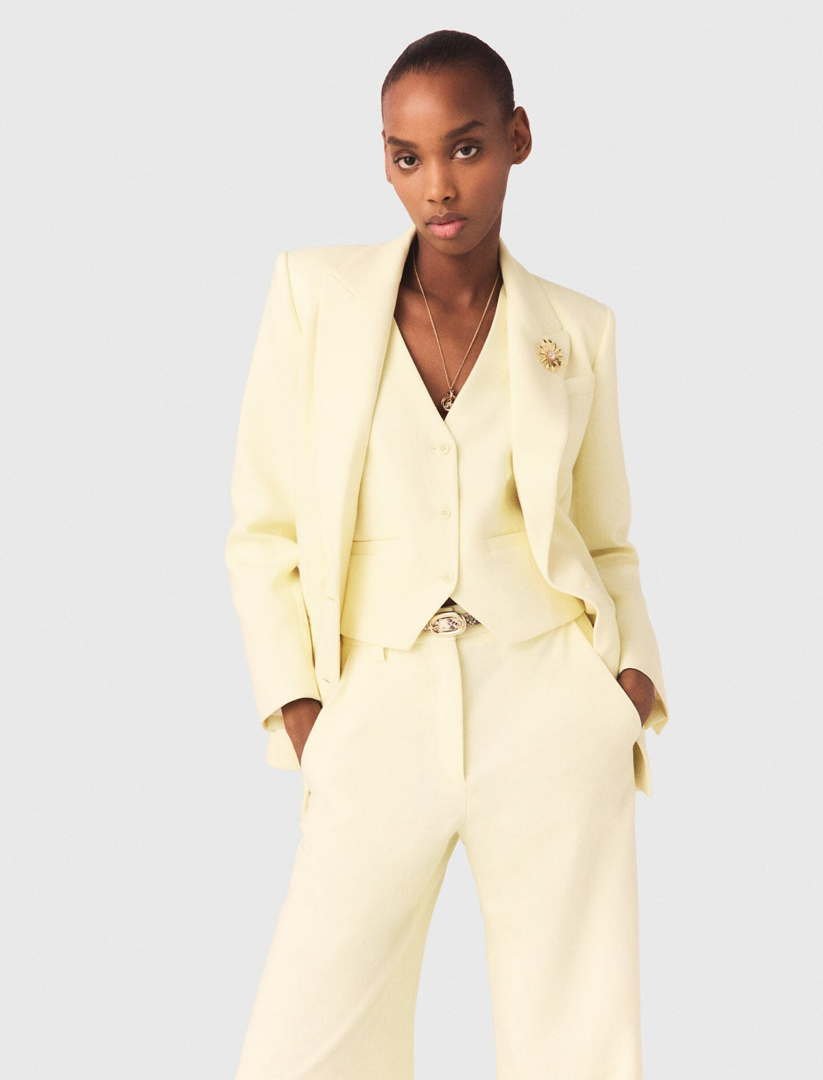 Double-breasted suit jacket | Maje