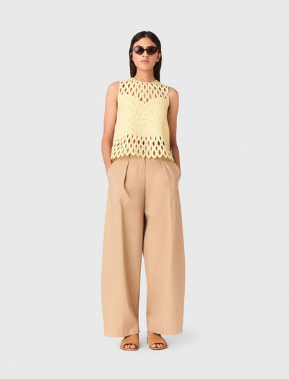 Crochet rhinestone top | Maje