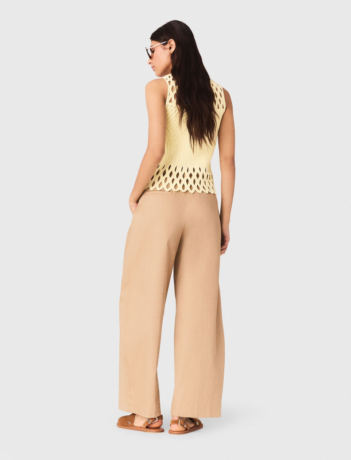 Crochet rhinestone top | Maje