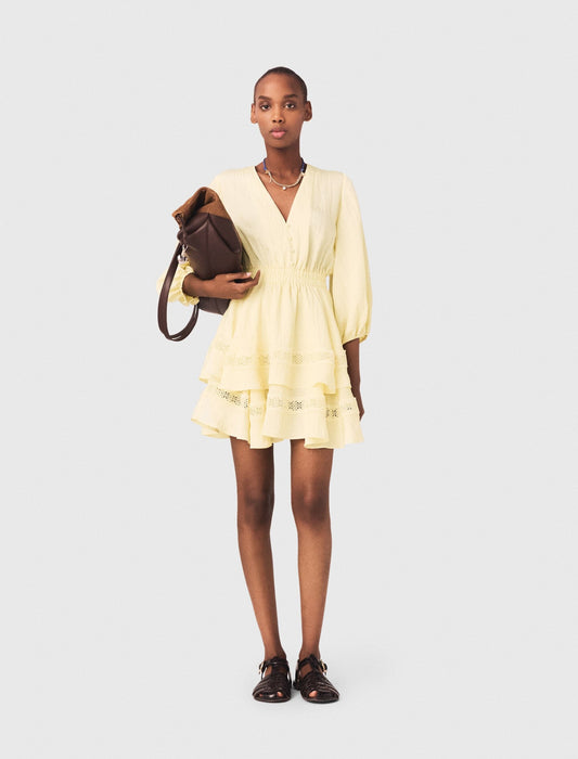 Short ruffled dress | Maje